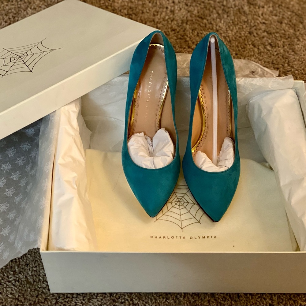 Charlotte Olympia Suede Pump